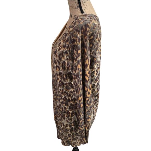 Antgropologie X Tracy Reese Leopard Print Women's Cardigan Sweater Size Medium - Picture 2 of 7